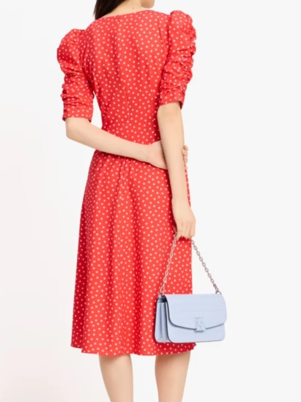 Kate Spade Spring Time Dot Ruched Dress - Picture 3 of 7